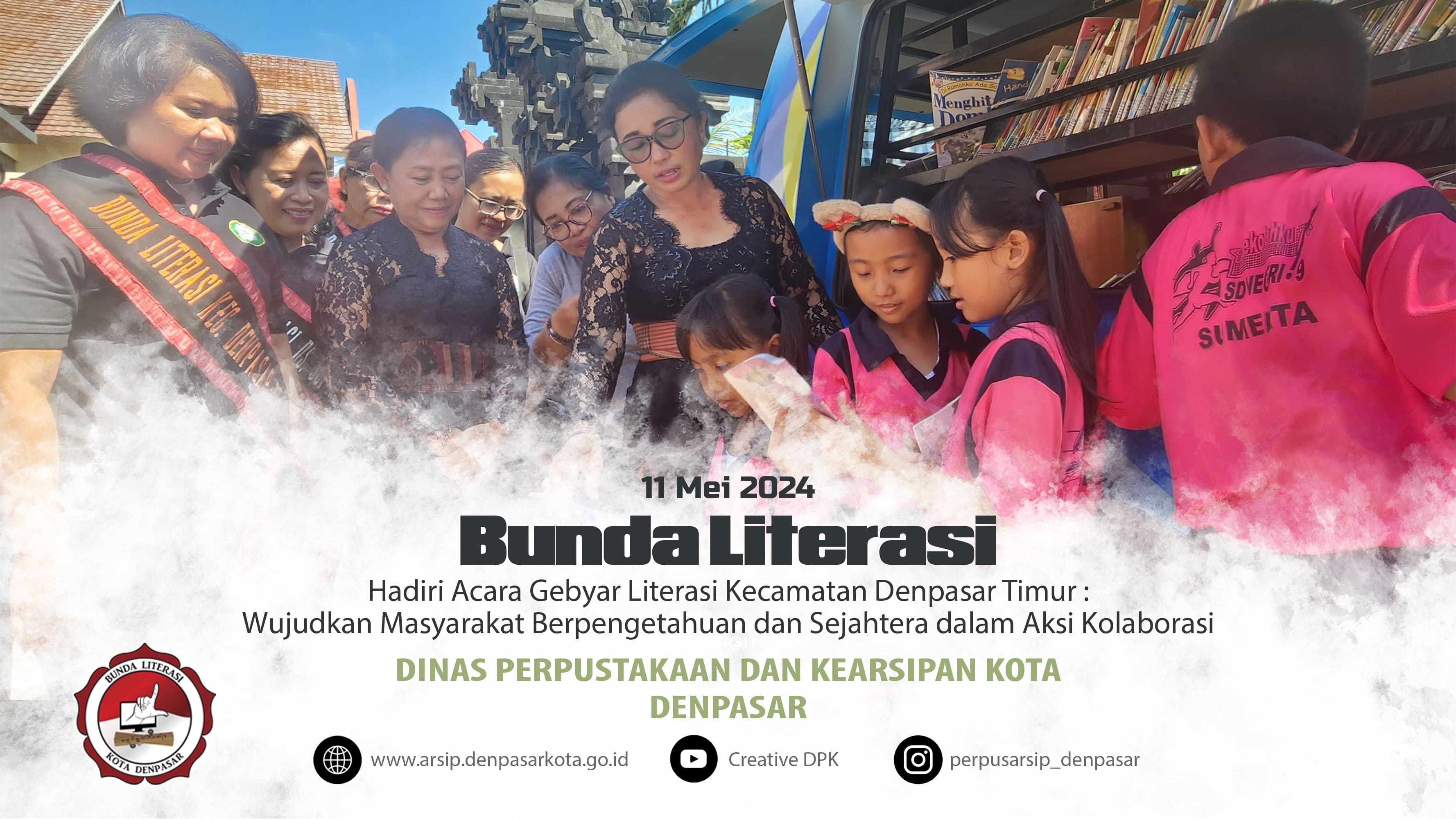 Bunda Literasi se-Kecamatan Denpasar Timur Gelar Gebyar Literasi : Wujudkan Masyarakat Berpengetahuan dan Sejahtera dalam Aksi Kolaborasi